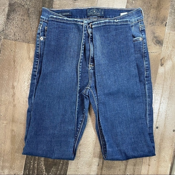 Lucky Brand Distressed Brooke Legging Jean 4/27 - Picture 4 of 11